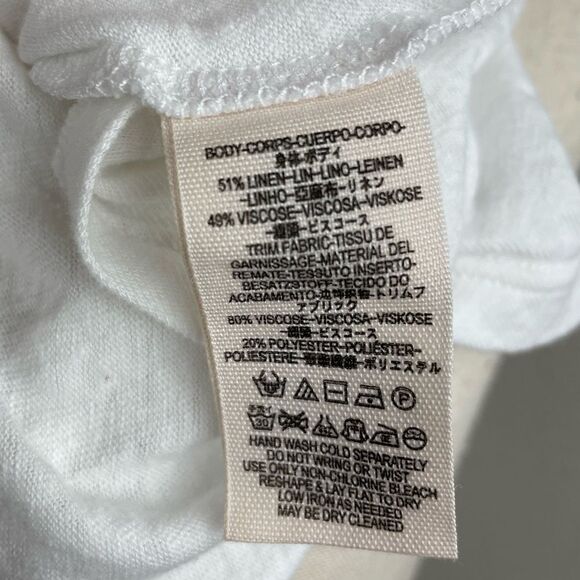 NWOT Free People Oversized Linen Blend T-Shirt Size XS - Picture 6 of 6